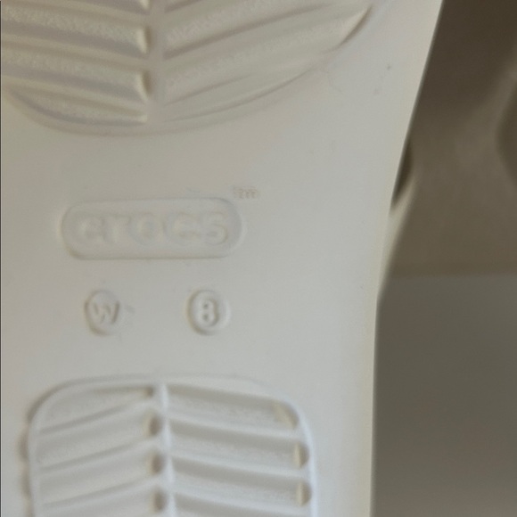 Women’s Off White Strappy Croc Slide Sandals - Picture 9 of 10